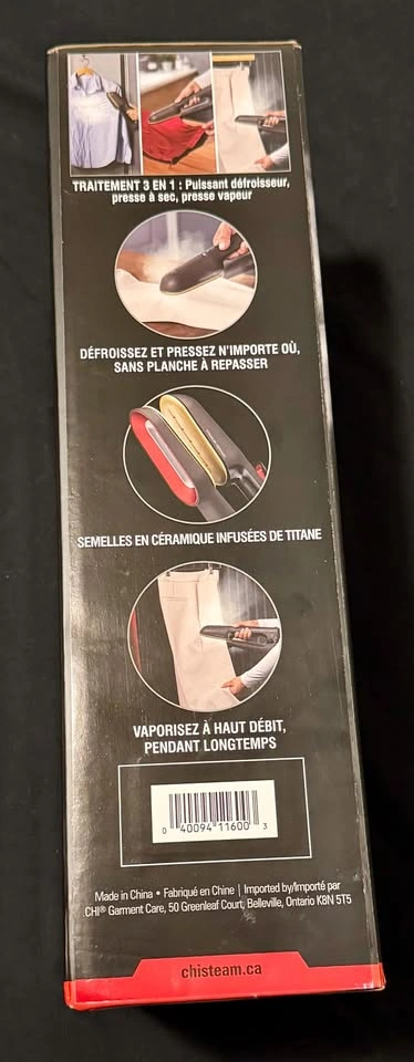 Brand New CHI SteamPress 3-in-1 Handheld Garment Steamer & Iron - photo 2