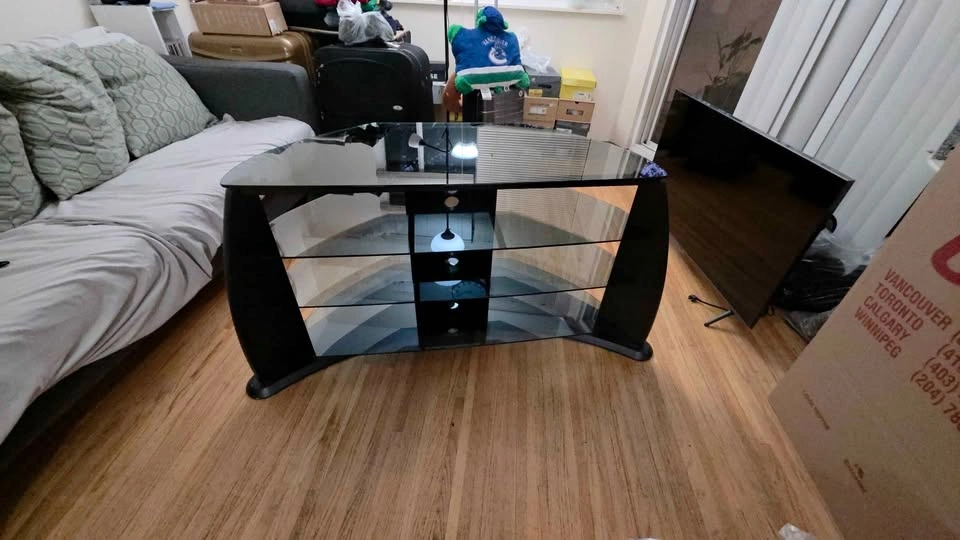 Glass TV Stand - photo 2