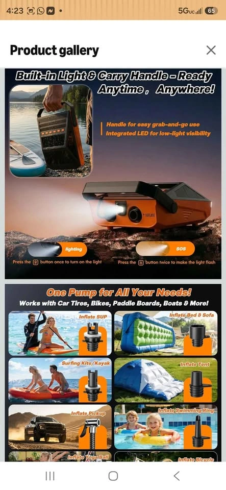 50PSI Paddle Board Electric Pump - photo 5