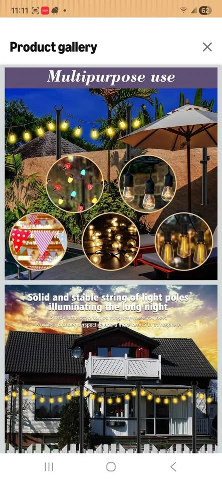 4 Pack String Light Poles - photo 2