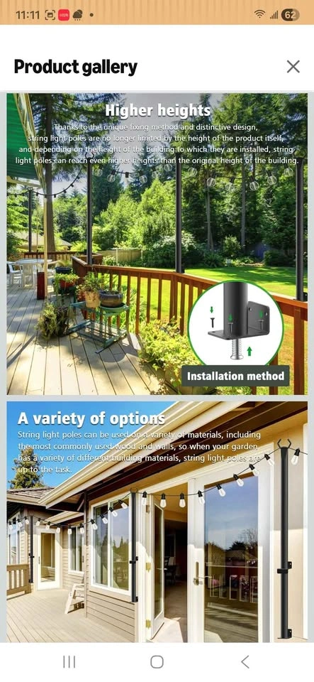 4 Pack String Light Poles - photo 3