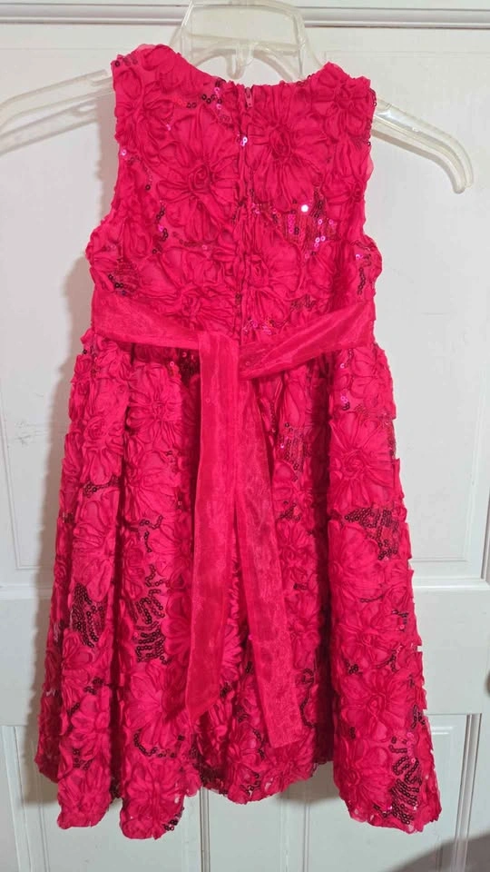 Pink sequin dress girls size 6 - photo 2