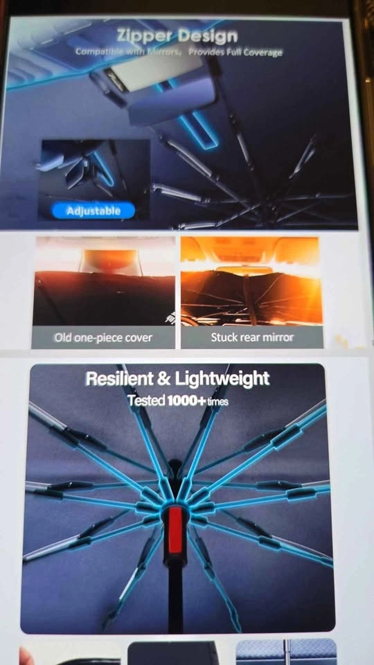 Car windshield sun shade umbrella - photo 4