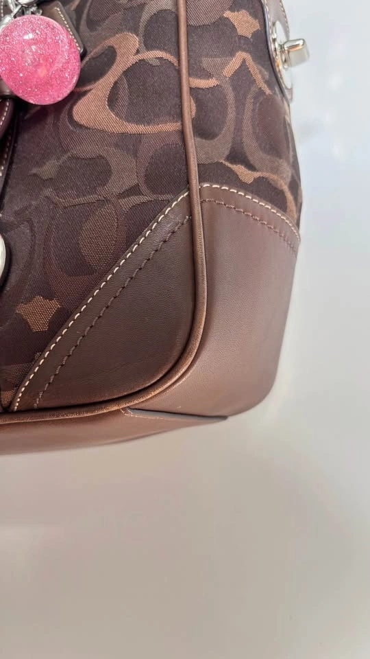 Vintage Coach Chocolate Brown Gallery Tote - photo 5