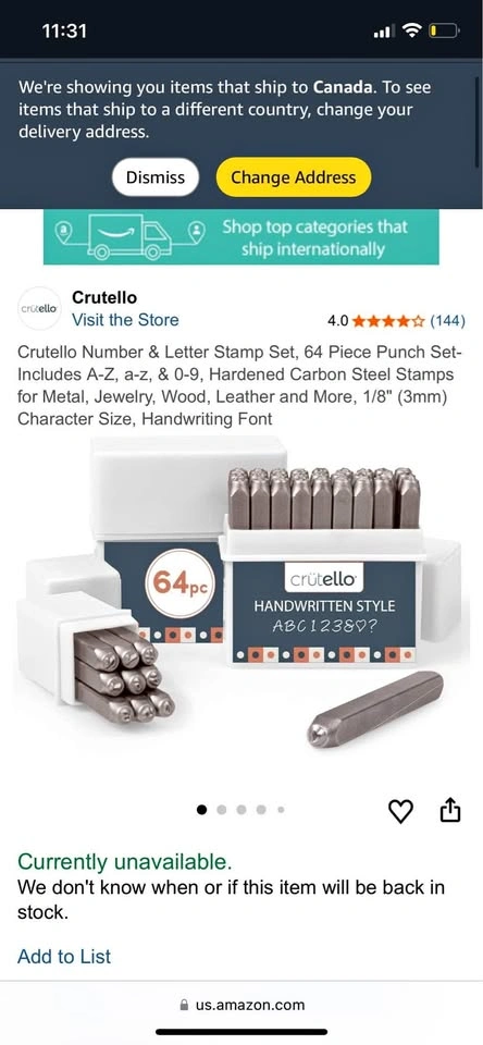 Number & Letter stamp set