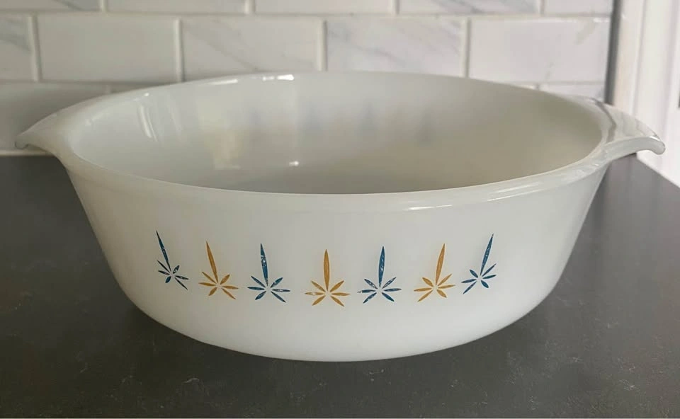 Vintage Anchor Hocking Fire King Candle Glow Casserole Dish - photo 2
