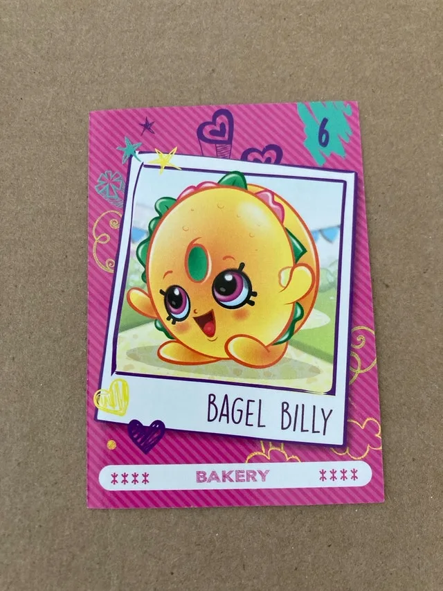 Shopkins Bagel Billy Trading Card ⚽️