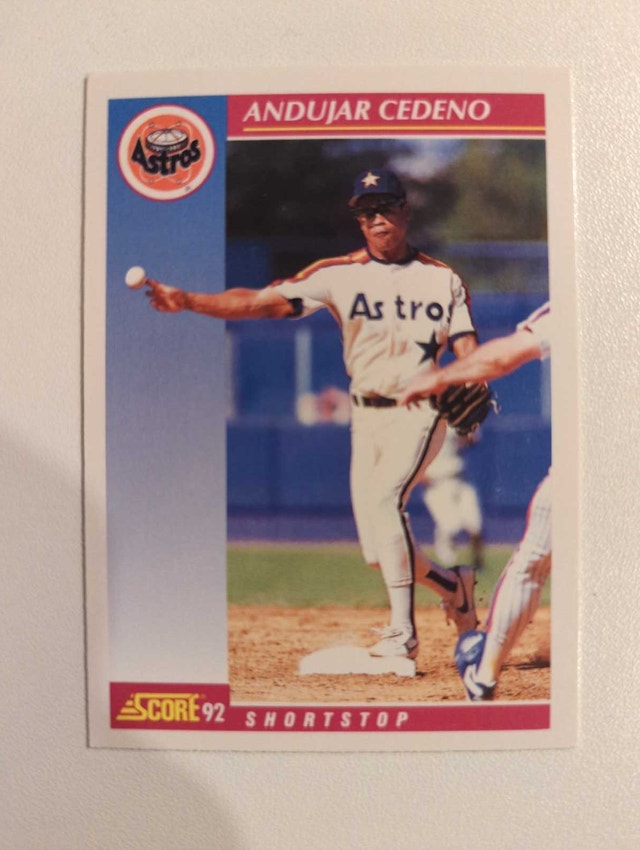 1992 Score Andujar Cedeno Baseball Card ⚽