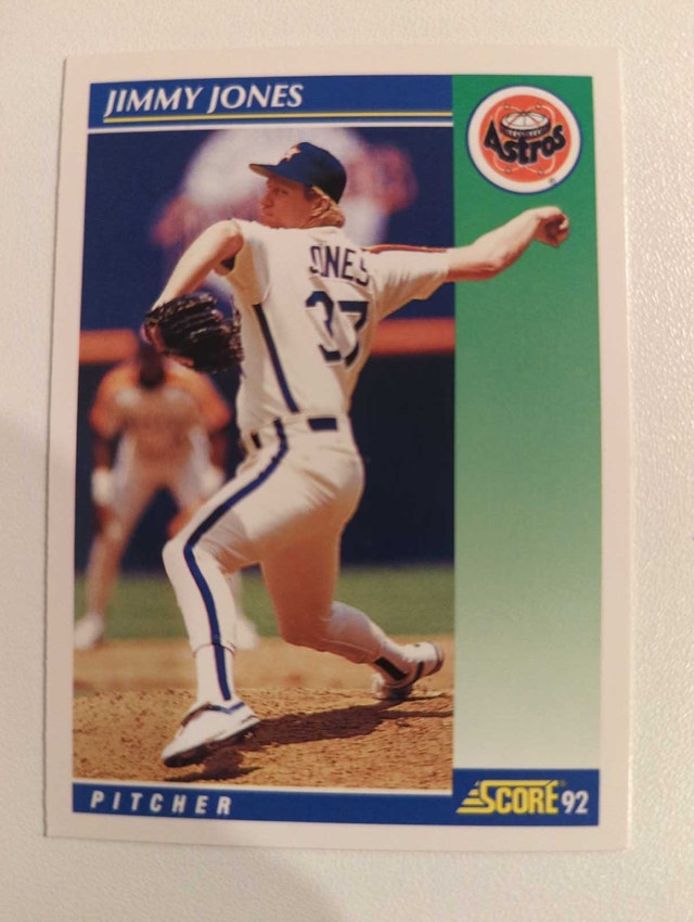 1992 Score Jimmy Jones Baseball Card ⚽