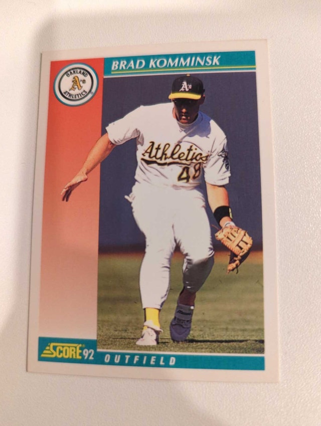 1992 Score Brad Komminsk Baseball Card⚽