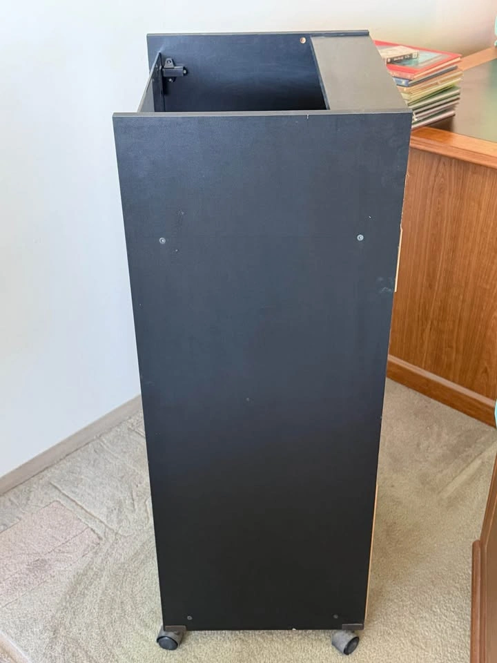 Glass Door Stereo / Media Cabinet on Wheels - photo 4