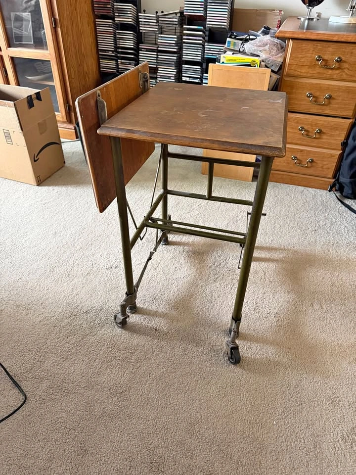 Vintage Industrial Typewriter Table / Writing Desk
