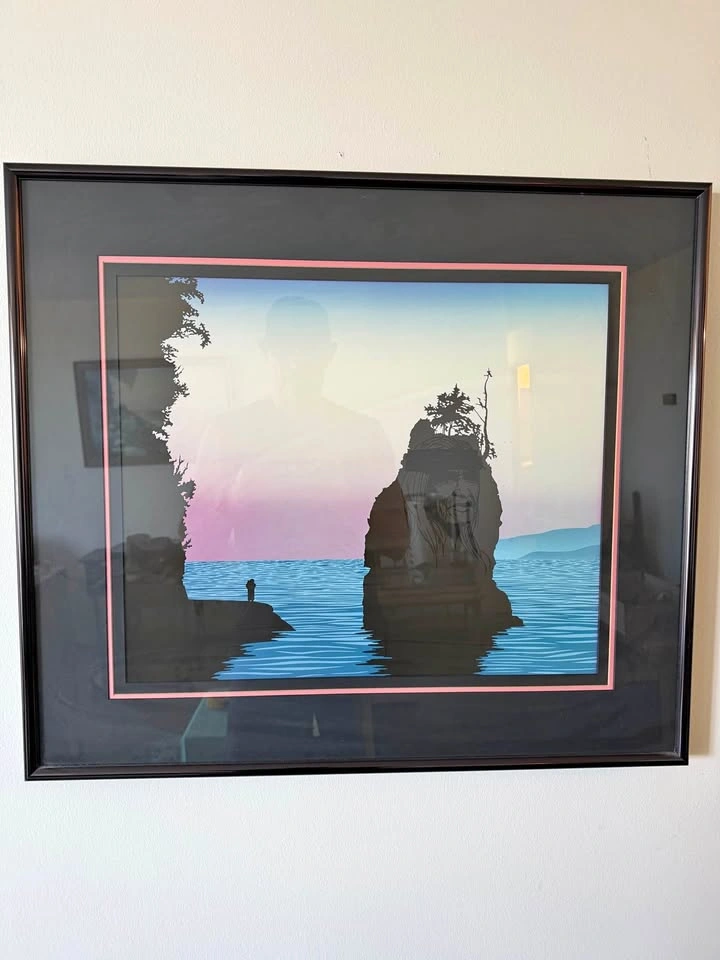 Framed West Coast Coastal Art Print – Stanley Park / Siwash Rock