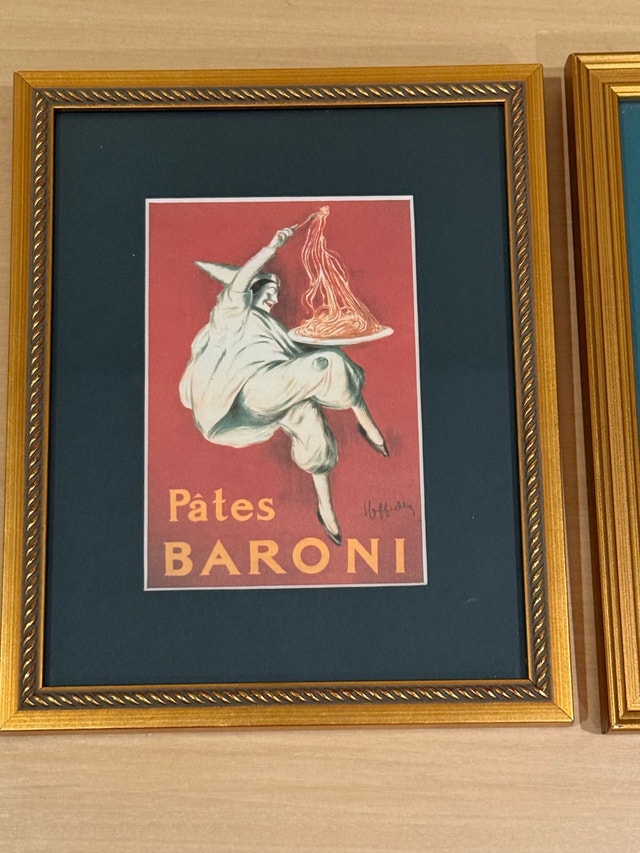 Vintage Leonetto Cappiello Pâtes Baroni and Bitter Campari Frame - photo 4