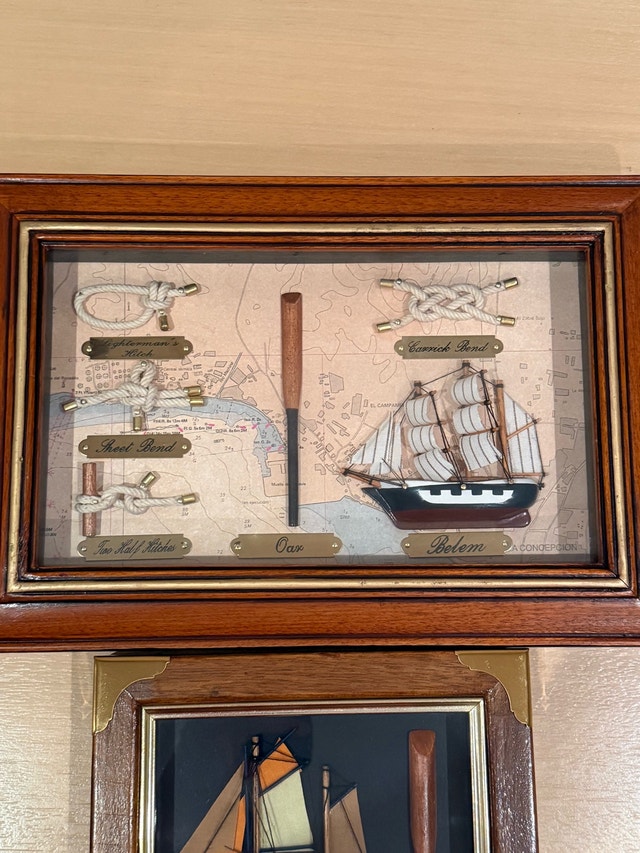 Vintage Nautical Knot Shadow Box Wall Decor - Set of 2 - photo 3
