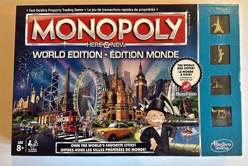 Monopoly Here & Now World Edition – Like New – Complete Game
