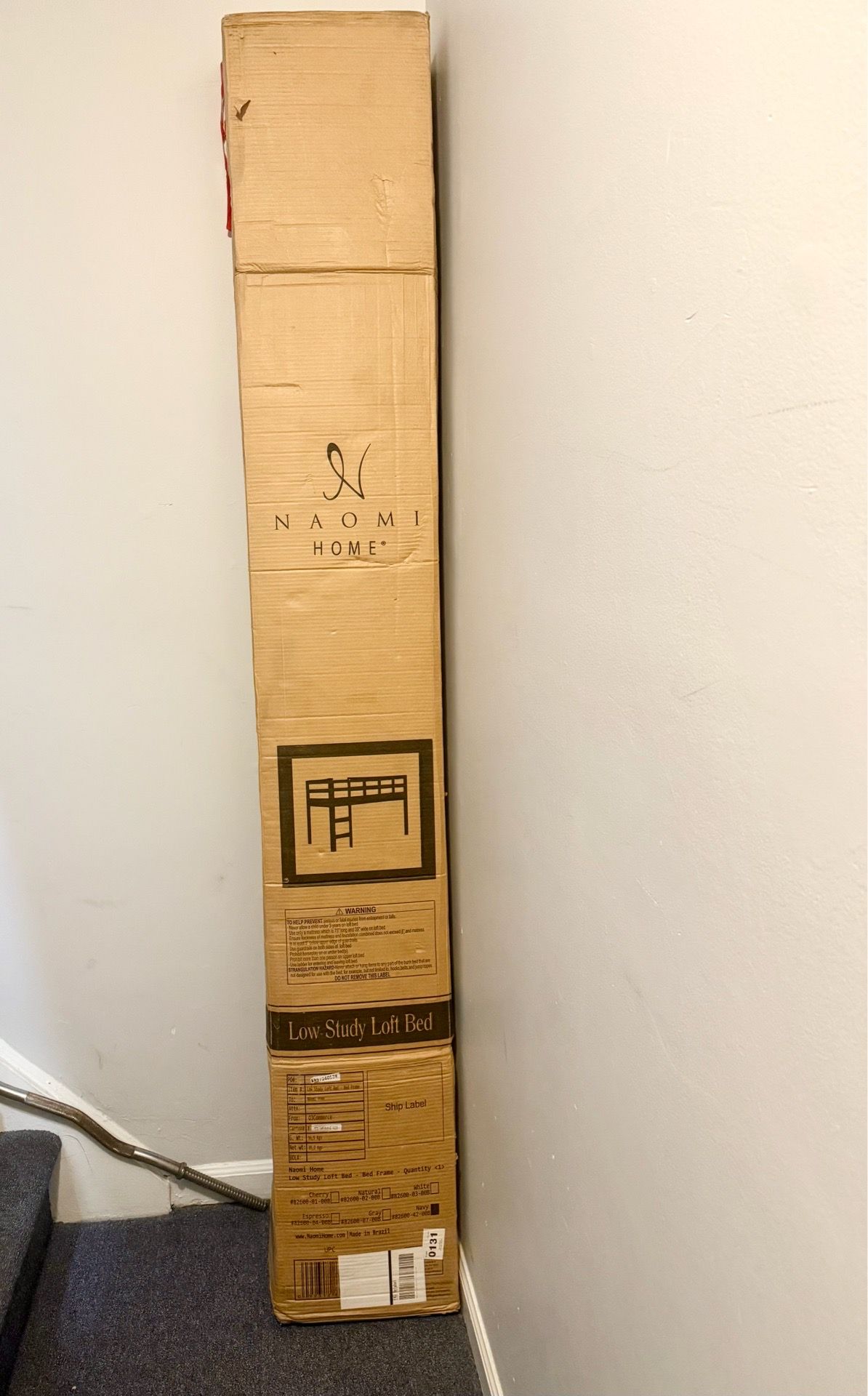 NEW IN BOX – Navy Naomi Home Low Study Loft Bed with Desk