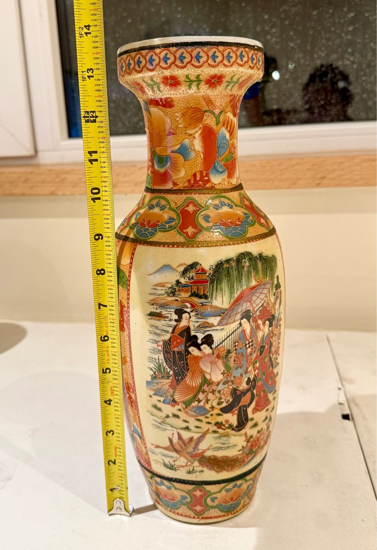 Vintage Satsuma Style Hand-Painted Geisha Vase - photo 2