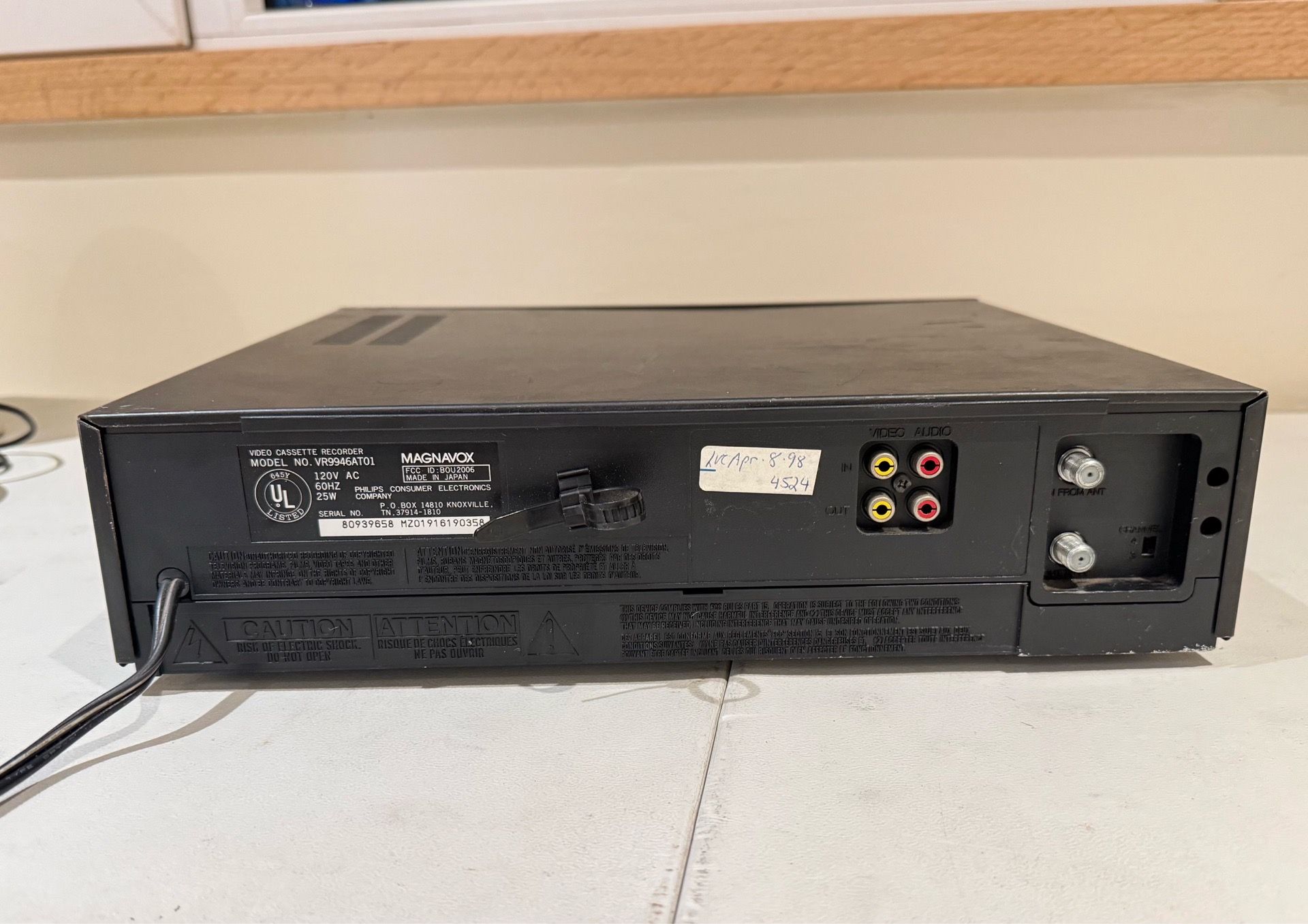 Vintage Magnavox VHS VCR – Powers On! - photo 3