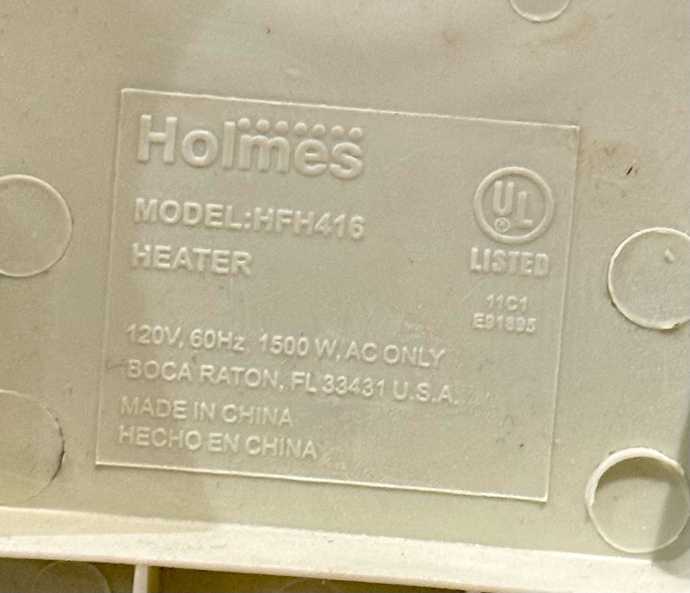 HOLMES PORTABLE SPACE HEATER - photo 3