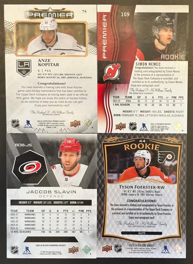 Lot of 4 - Upper Deck Black Diamond, Stature, Premier - photo 2