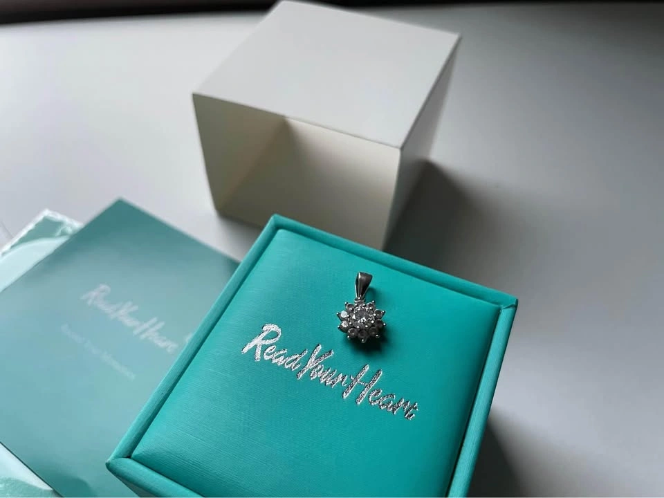 Brand new Lab-grown Moissanite diamond pendant, with certificate - photo 2