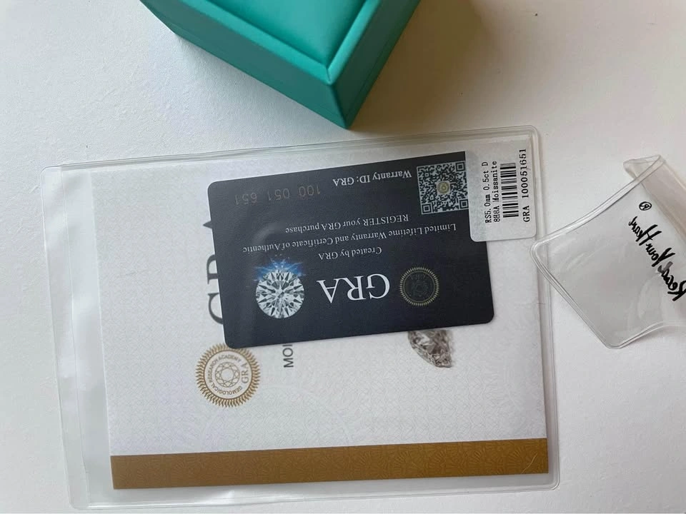 Brand new Lab-grown Moissanite diamond pendant, with certificate - photo 3