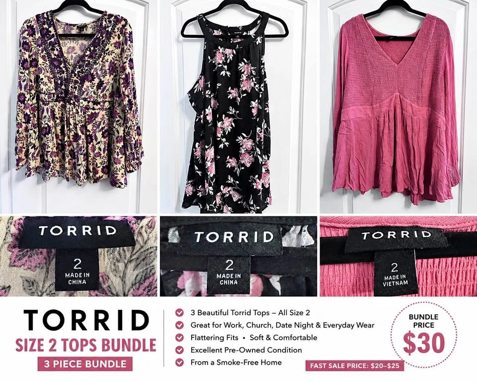 Torrid Size 2 Tops Bundle (3 Pieces)