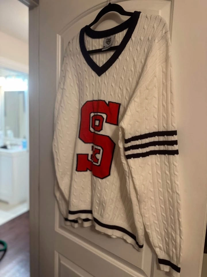 Chicago White Sox 125th Anniversary Sweater XL White Cable Knit - photo 5