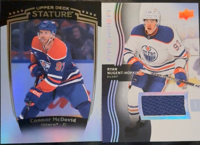 Lot of 2 - McDavid UD Stature-Ryan Nugent-Hopkins Premier Patch - photo 2