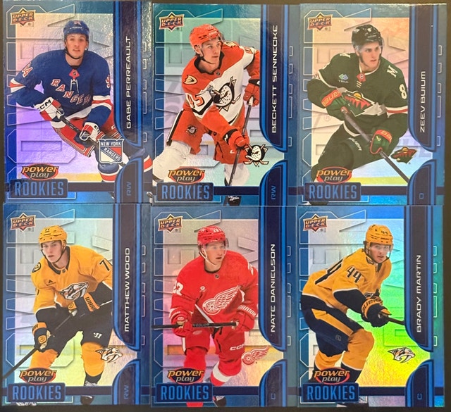 Lot of 6 - Power Play Rookies 2025-26 Extended Series Lot