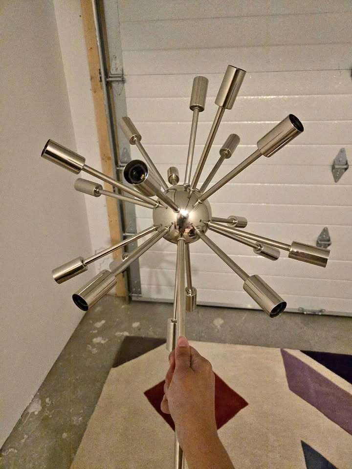 Mid-Century Modern Chrome Sputnik Chandelier