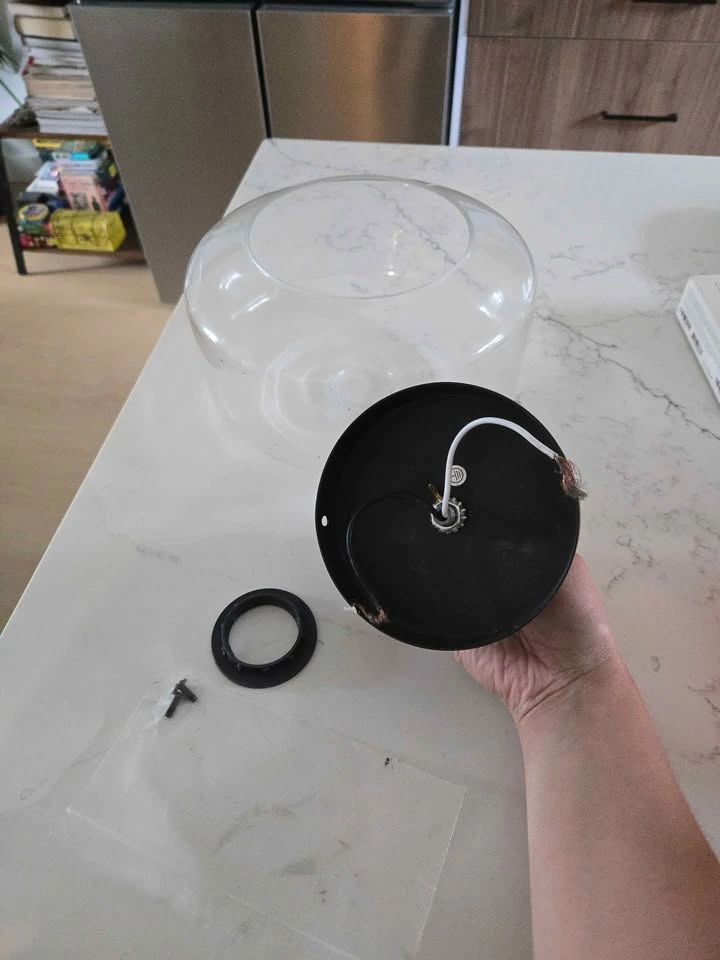 Clear Glass Globe Flush Mount Light Fixture - photo 3