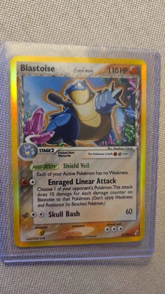 Pokemon TCG Blastoise Delta Species 2/100 EX Crystal Guardians H - photo 3