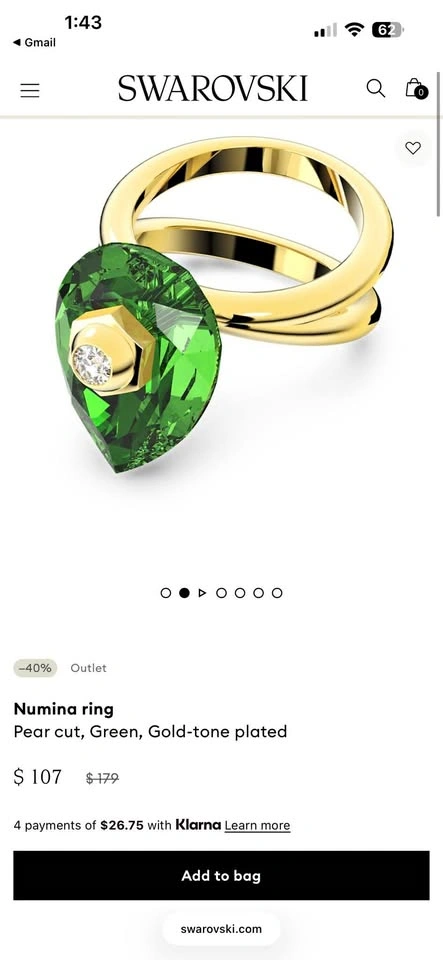 Swarovski ring