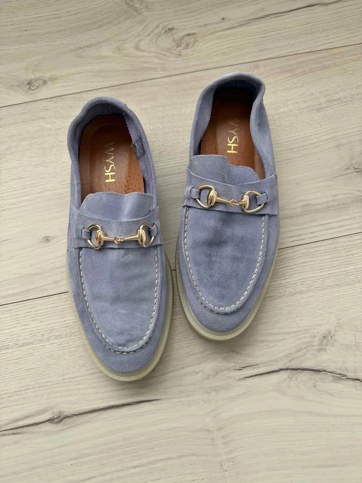 Suede violet loafers US 9
