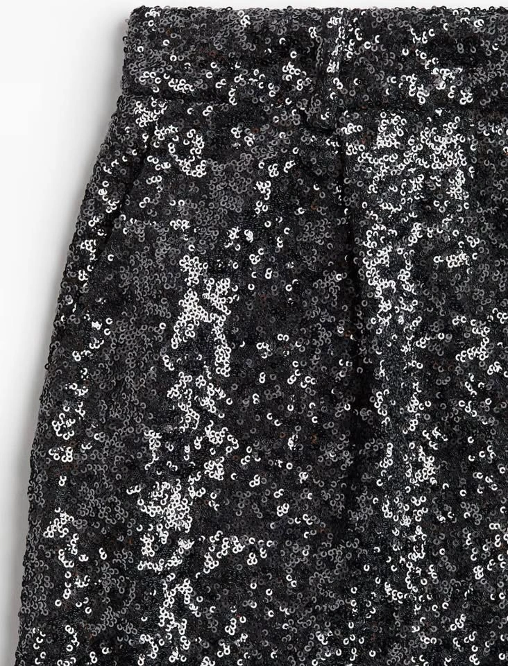 H&M Sequined Pants US8 dark grey/silver - photo 3
