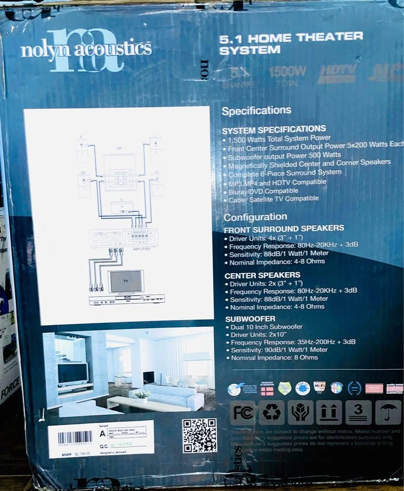 nolyn acoustics N-70 5.1 Home Theater System - photo 2