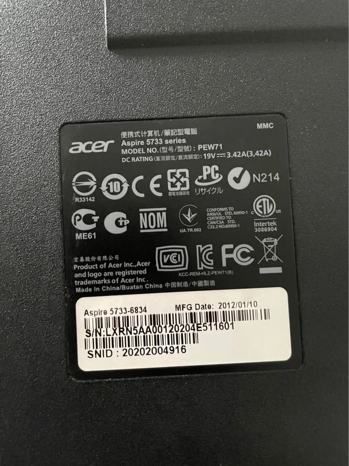 Acer Aspire 5733 Laptop - photo 3