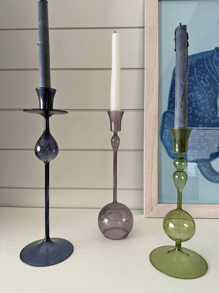 Anthropologie RYLEE BOROSILICATE GLASS CANDLESTICK