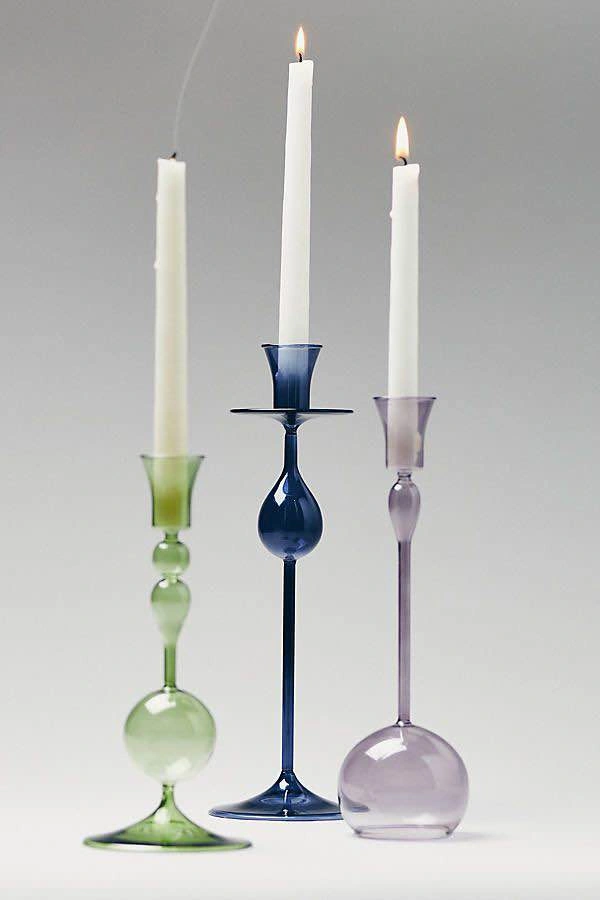 Anthropologie RYLEE BOROSILICATE GLASS CANDLESTICK - photo 2