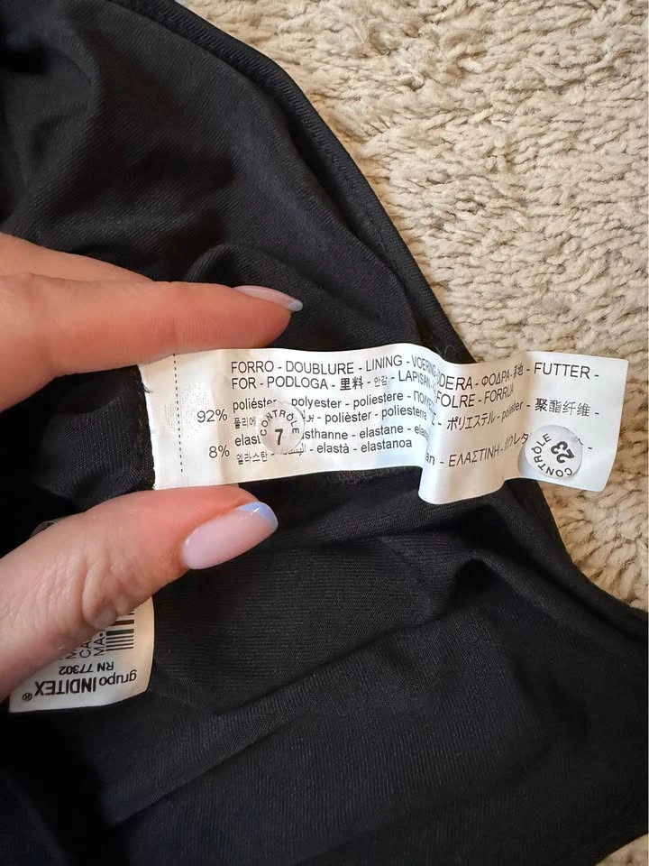 ZARA black one-shoulder long-sleeve bodysuit M - photo 3