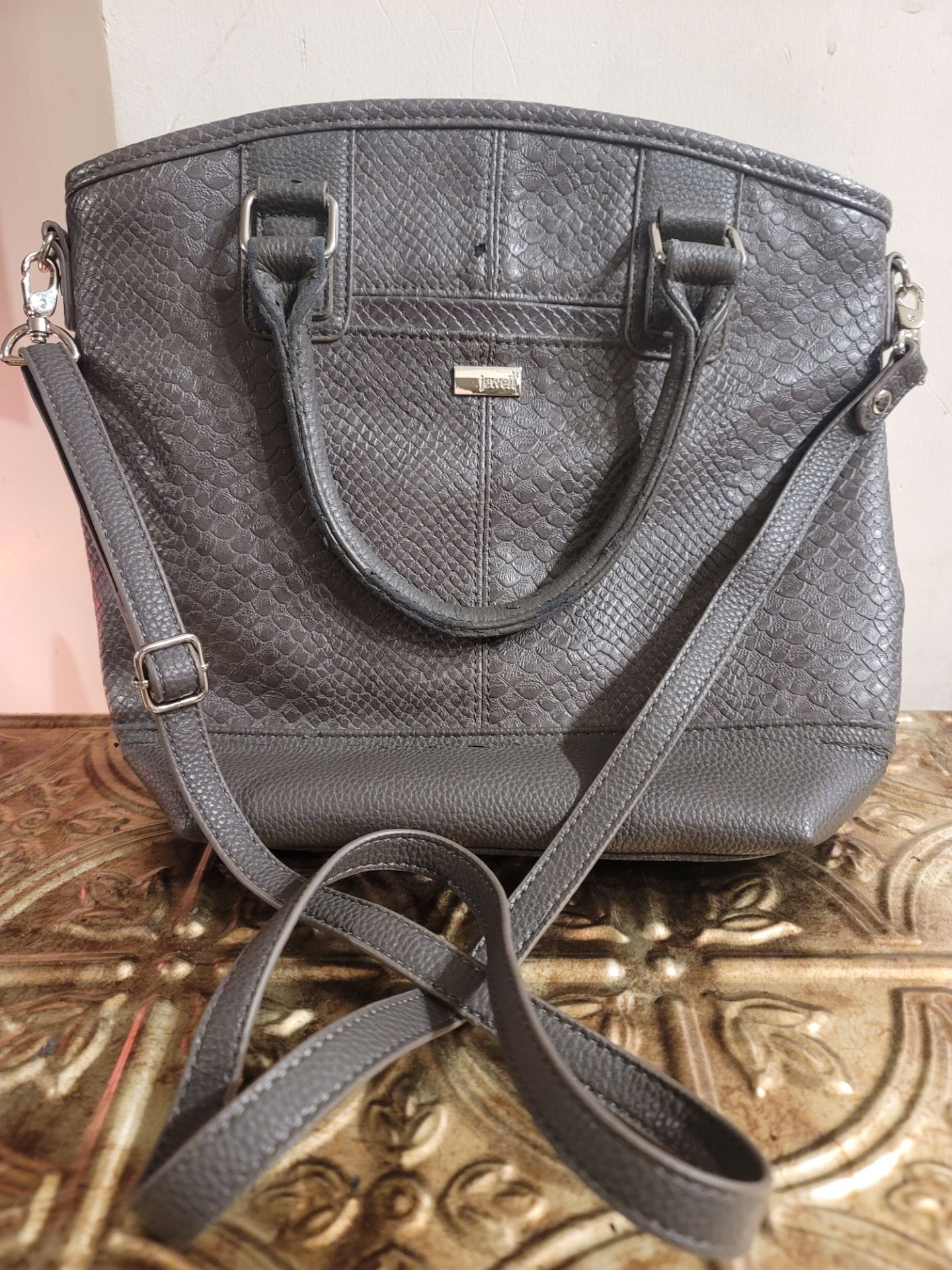 Jewell by Thirty-One City Charcoal Snake Crossbody Purse - photo 2