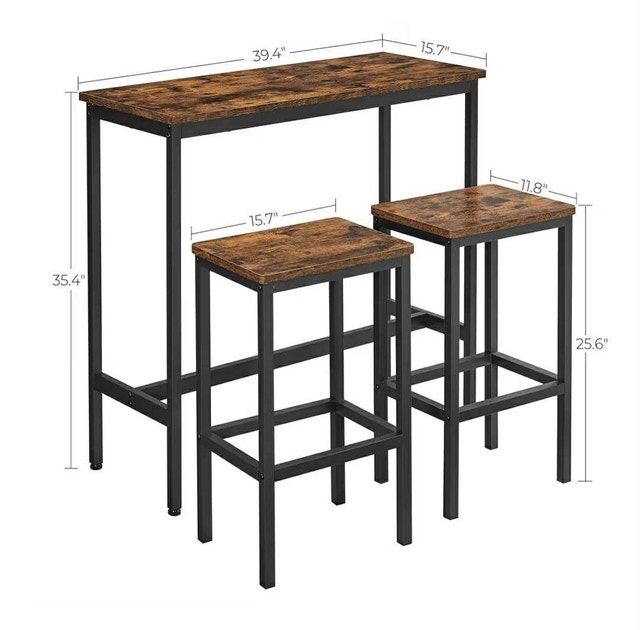 Vasagle Bar height table and 4 stools