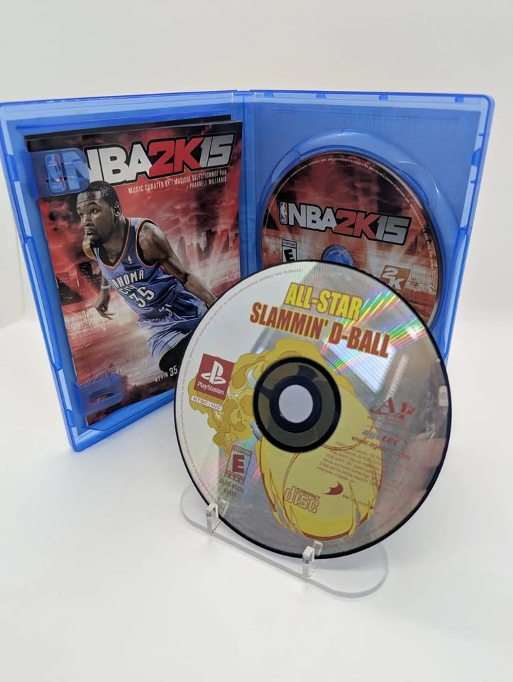 PS4 NBA 2K15 + BONUS PS1 All-Star Slammin' D-Ball - photo 2