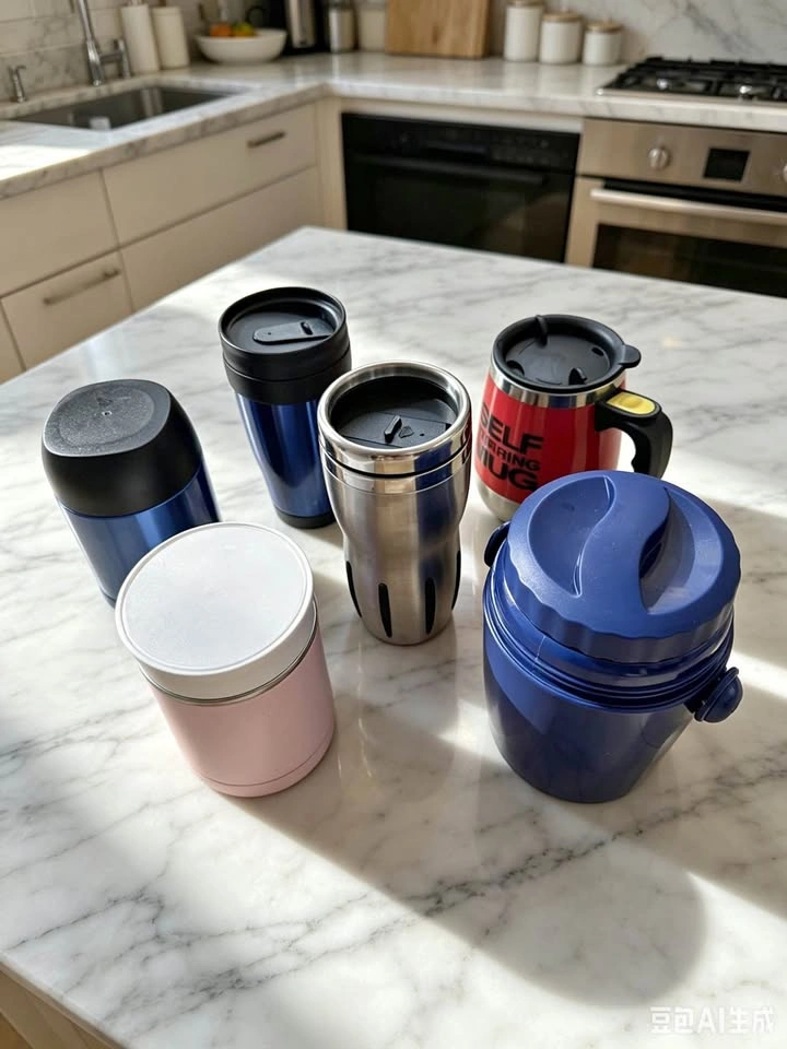 Set of 6 Travel Mugs and Insulated Food Containers