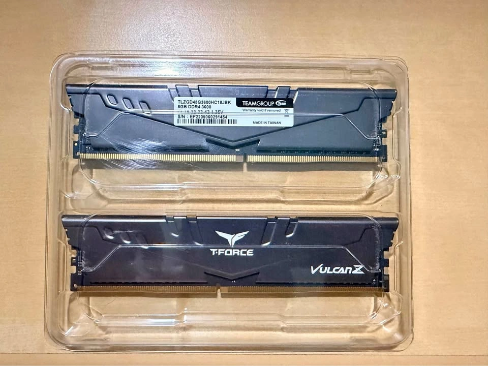 TEAMGROUP T-FORCE Vulcan Z 16GB (2x8GB) DDR4 3600 RAM Kit