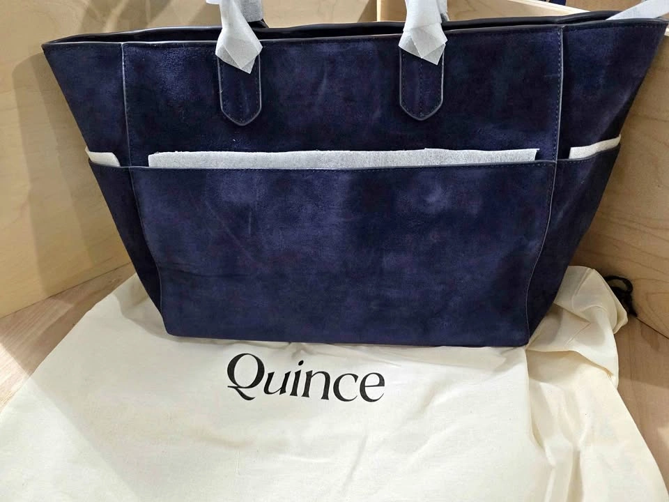Italian Suede Shopper Tote