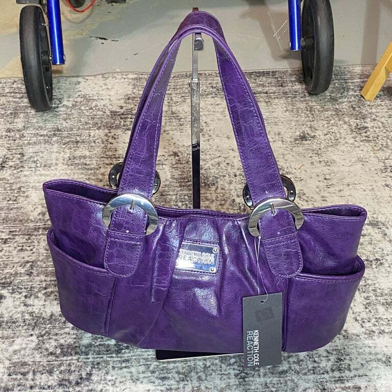 Kenneth Cole Rn81633 Vintage Y2K Reaction Eggplant Satchel