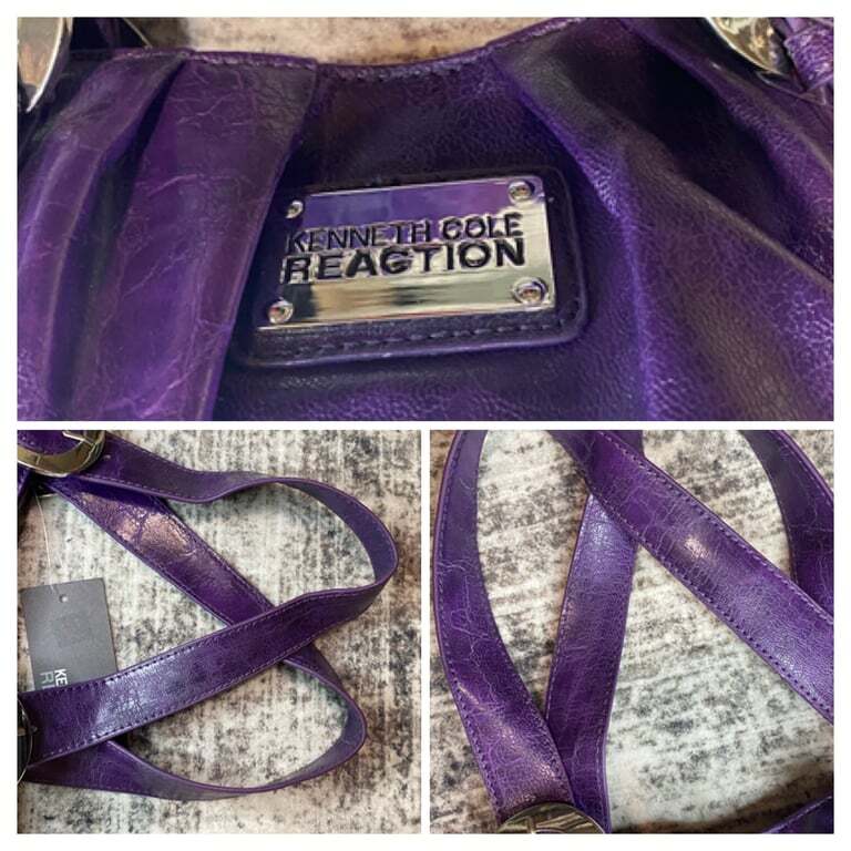 Kenneth Cole Rn81633 Vintage Y2K Reaction Eggplant Satchel - photo 5